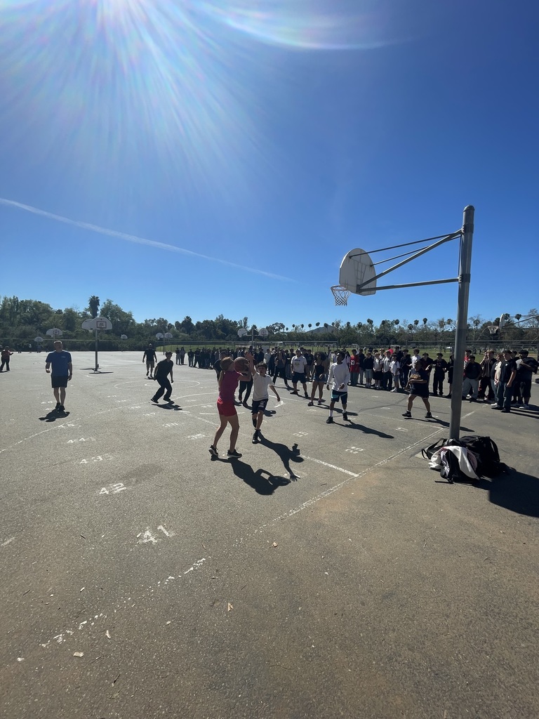 students vs. teachers in basketball