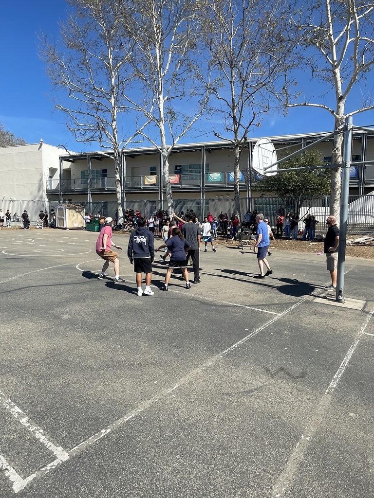 Students vs. teachers in basketball