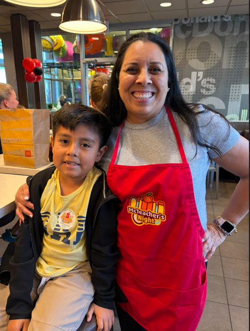 2nd grade teacher and a student at McDonald's