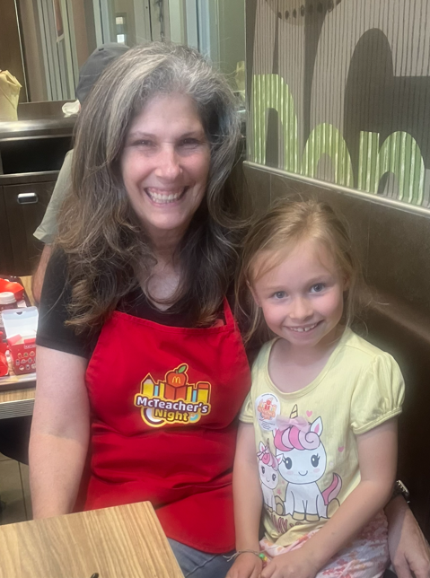 Kinder Teacher and a student atmcteacher's night