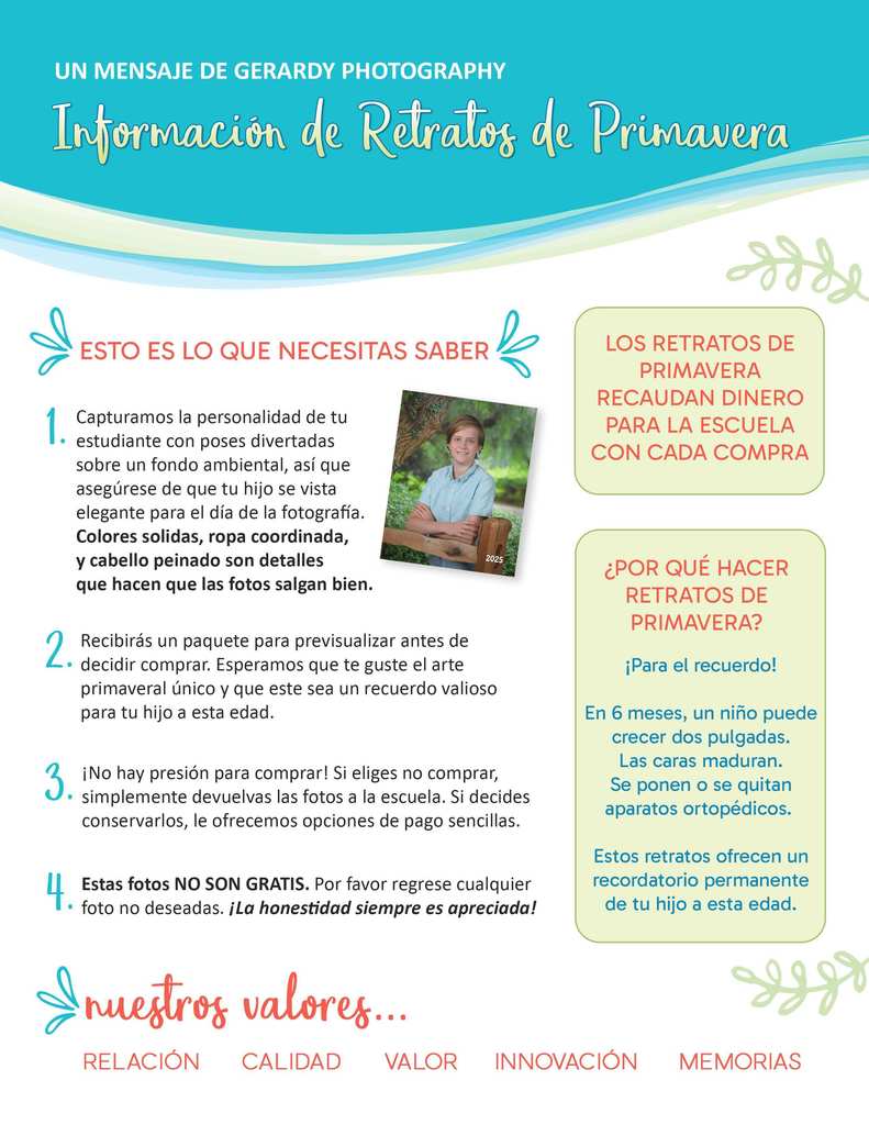 Ejemplo de retrato estudiantil de Gerardy Photography que muestra a un estudiante sonriente posando al aire libre. Spanish
