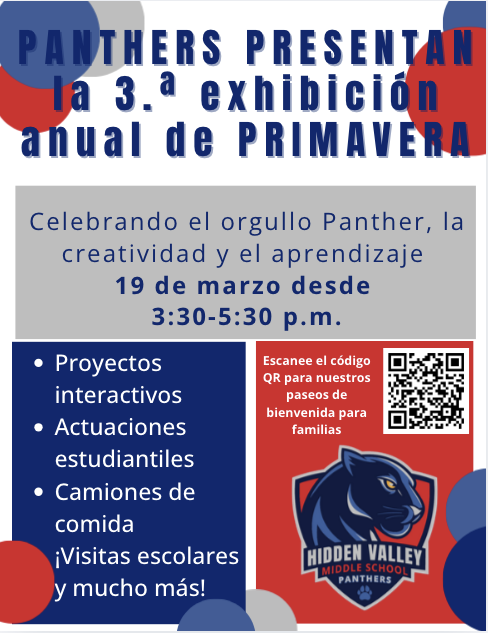 3rd Annual Spring Showcase flyer Spanish