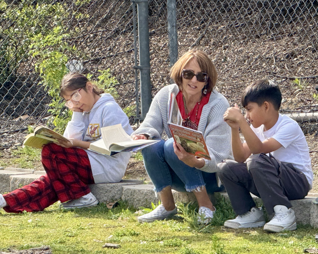 Ms. Robert's reads with students