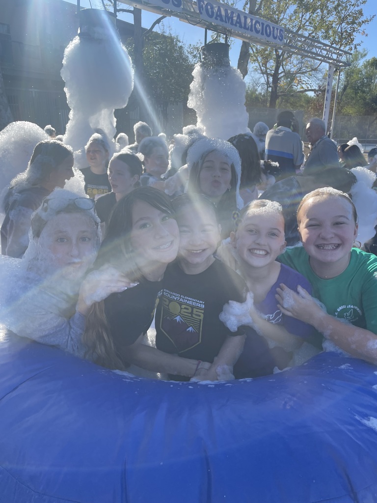 Students in foam pit