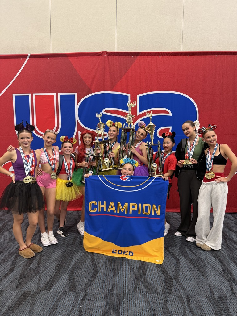 dance team and national champion banner