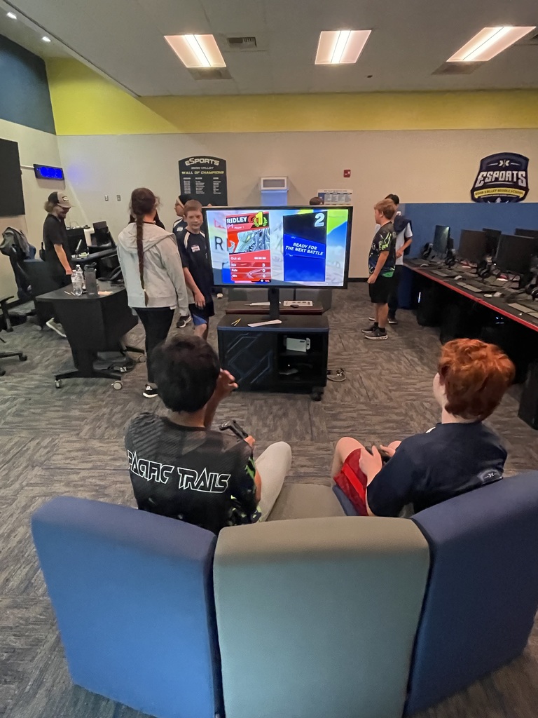 two students competing in a video game