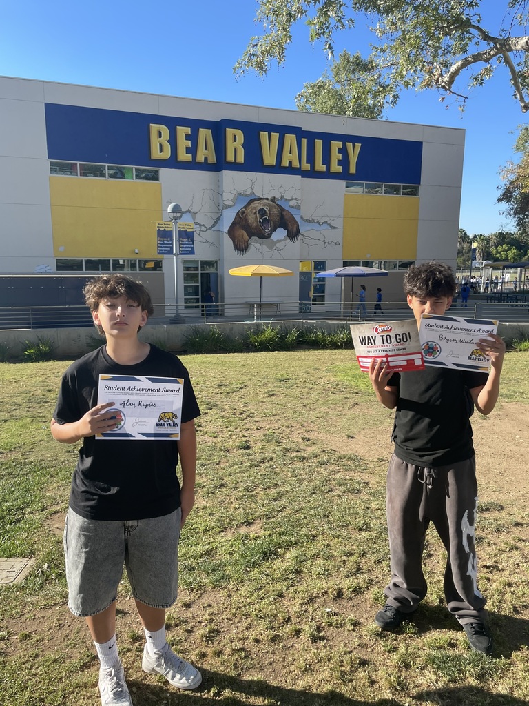 Picture of students holding awards