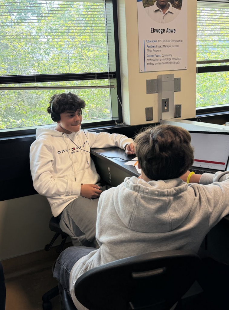 Students in the Safari Park field trip 