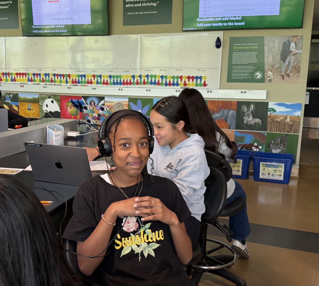 Student in the Safari Park field trip 