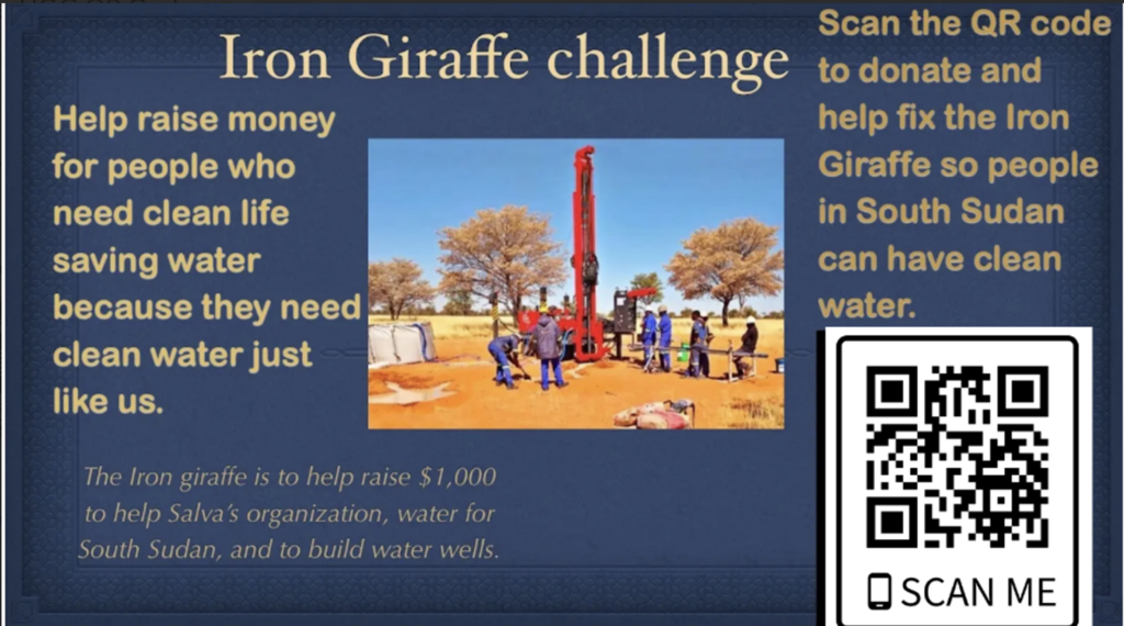 Salva Dut is hosting another Iron Giraffe challenge and if you want to make a change in the world, consider saving lives from drinking contaminated water. Donate now! 