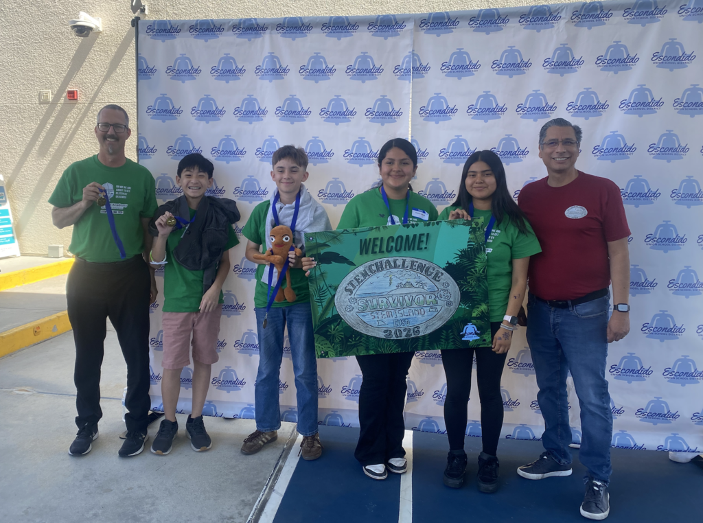 From the left to right: Mr. Demcak, Jayden P, Jagger N, Ivette U,  Emily M, and Dr. Rankins-Ibarra