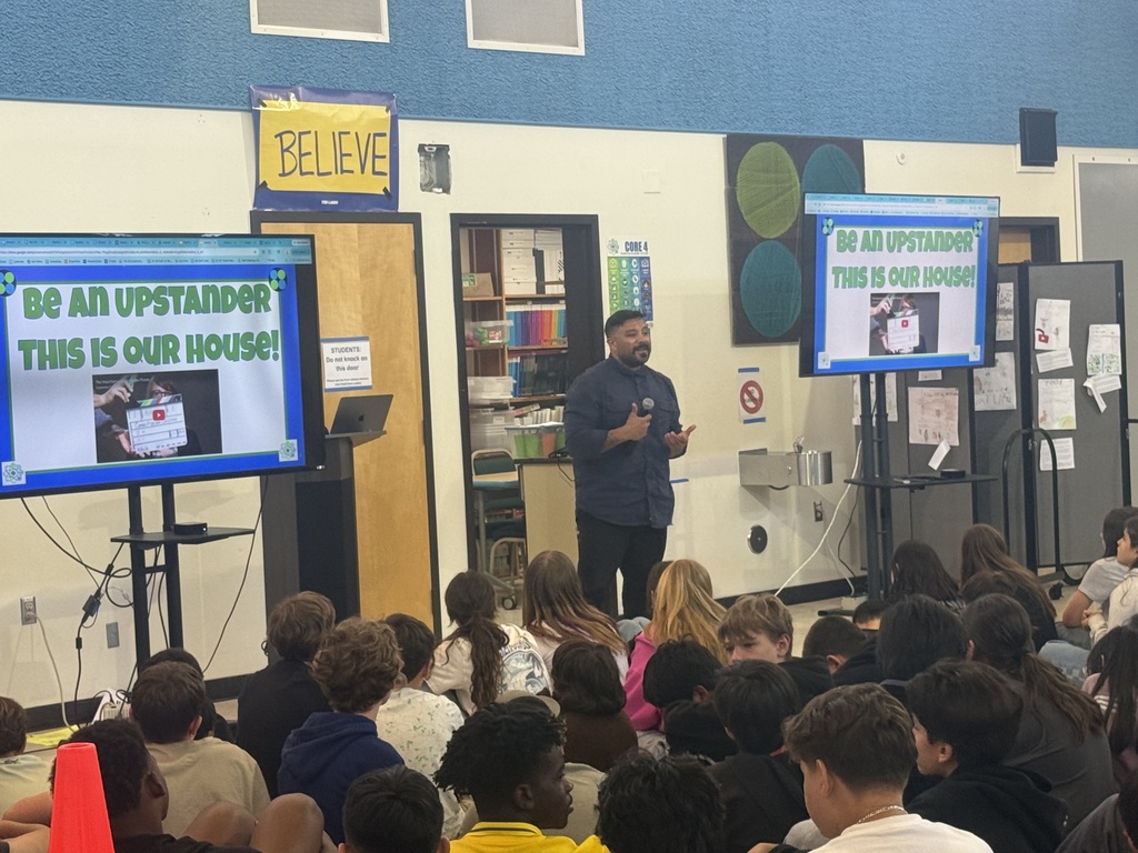 social worker  presenting at an assembly