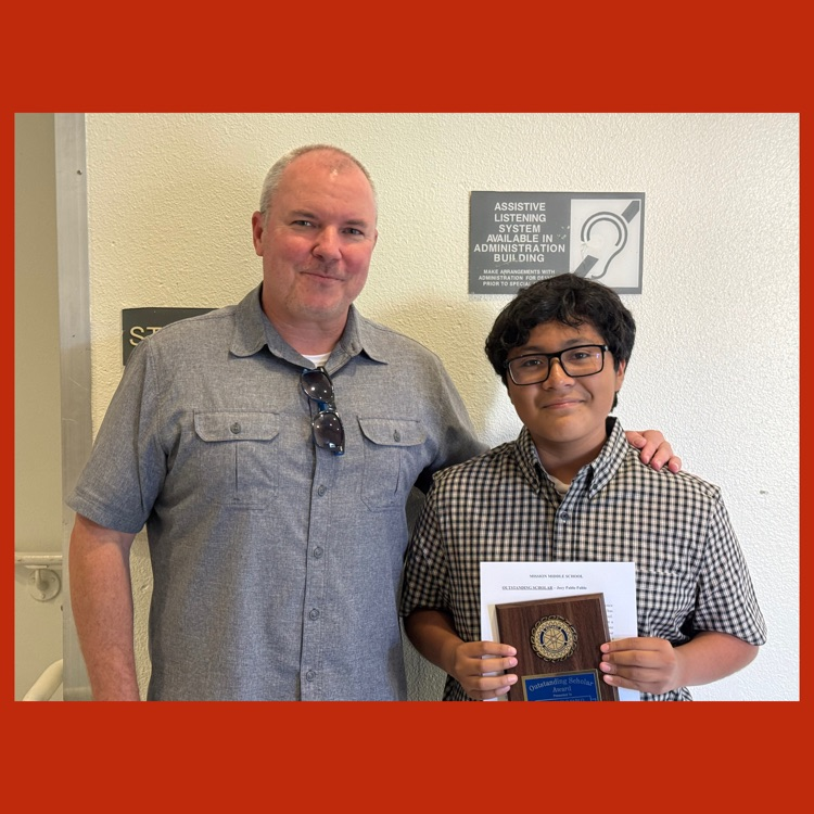 Joey with Principal Hoff