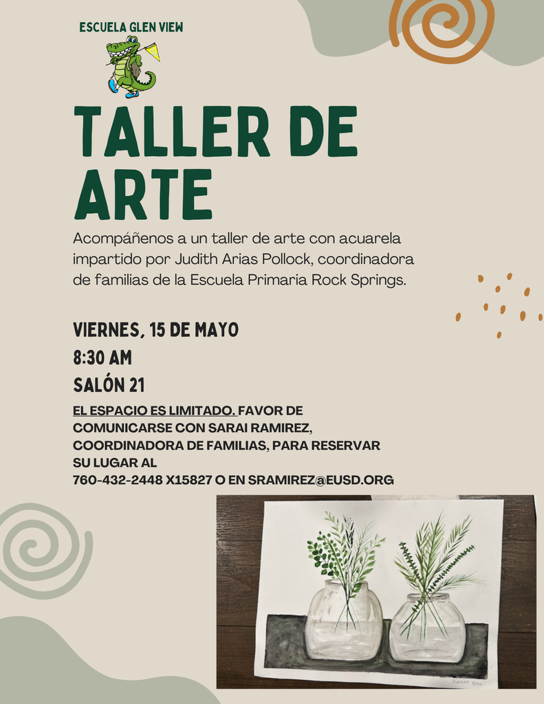 Watercolor Art Workshop Flyer Spanish 