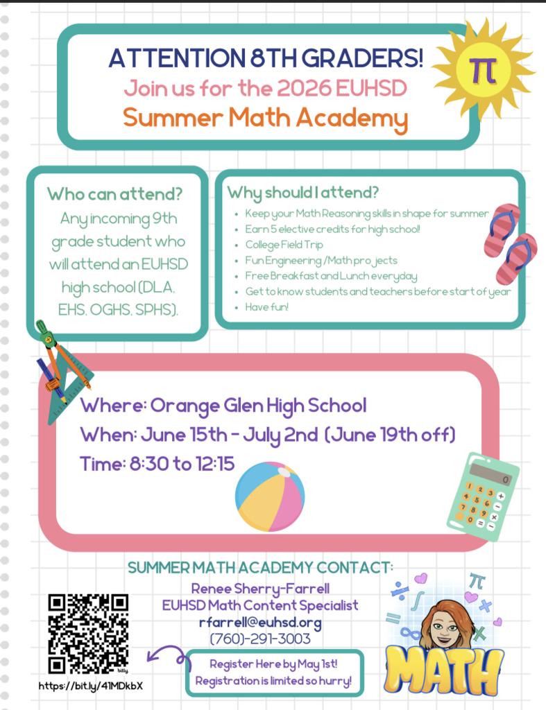 Summer Math Academy Flyer