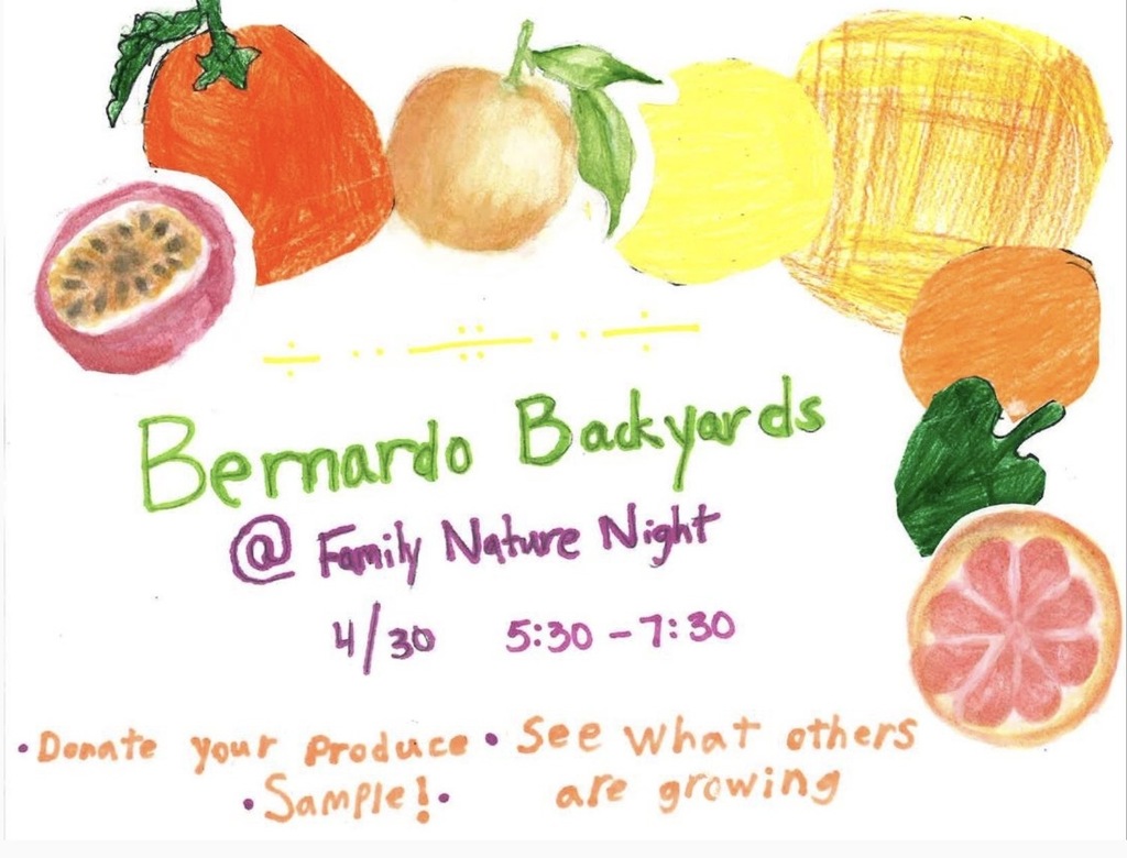 Bernardo Backyards @ Family Nature Night 4/30 5:30-7:30