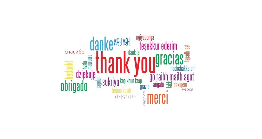 Thank You  phrase in various languages