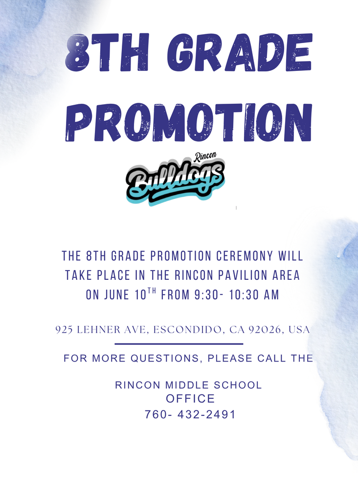 8th Grade Promotion June 10th 2026