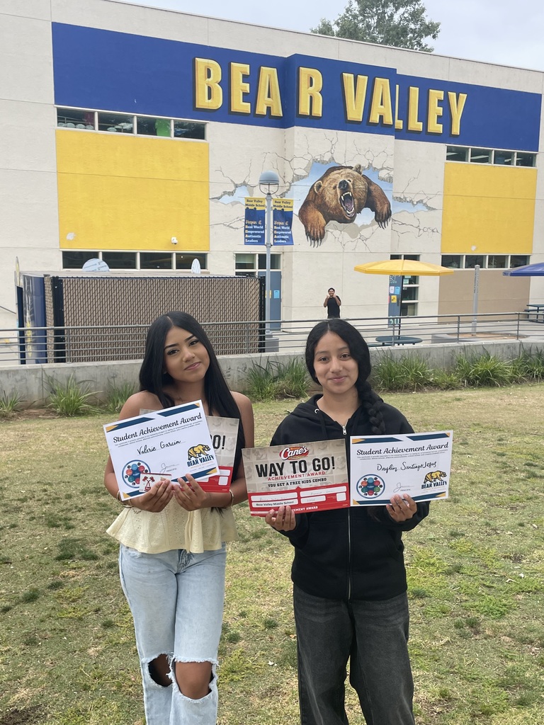 the two BVMS students of the week with awards