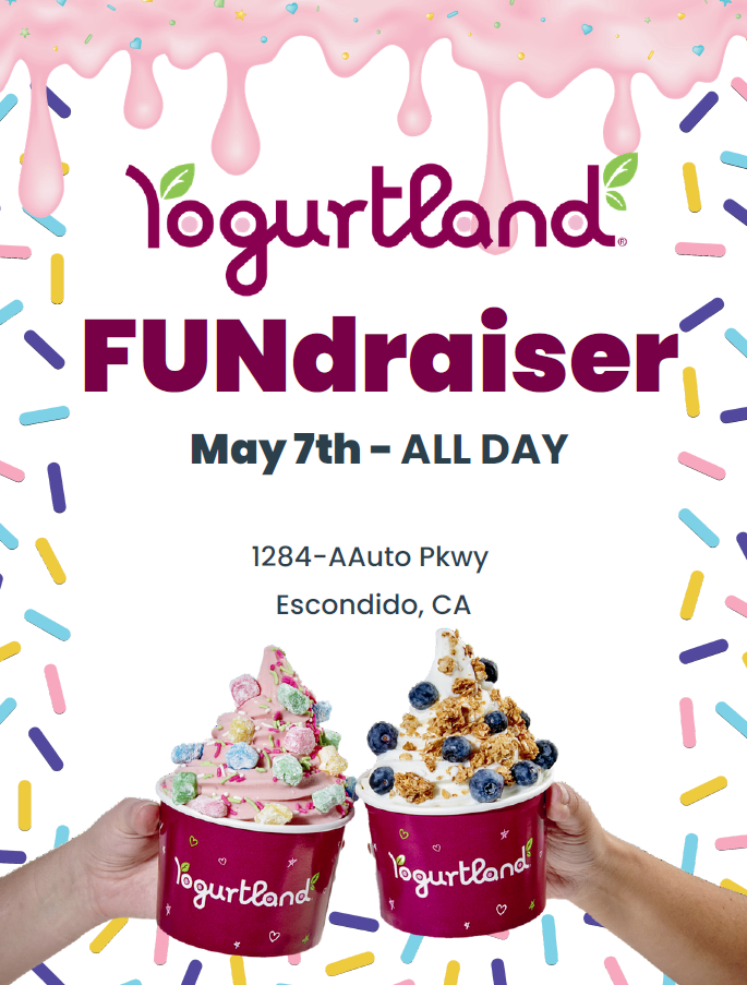 Yogurtland Fundraiser May 7th - all day