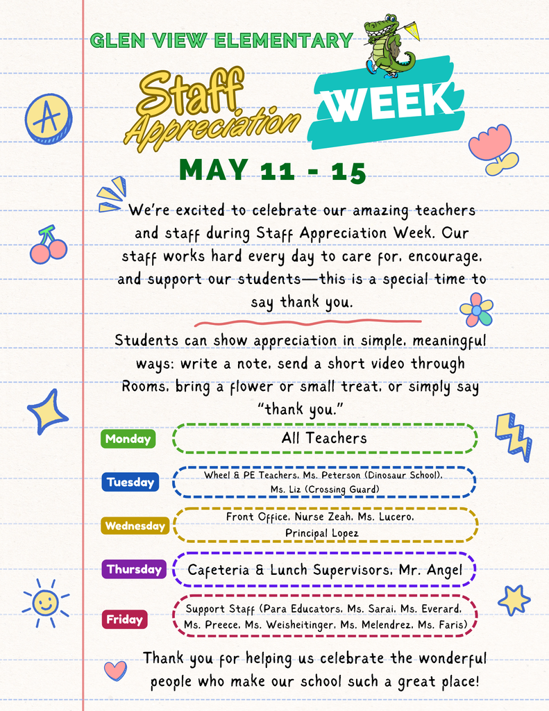 Staff Appreciation Week Flyer English 