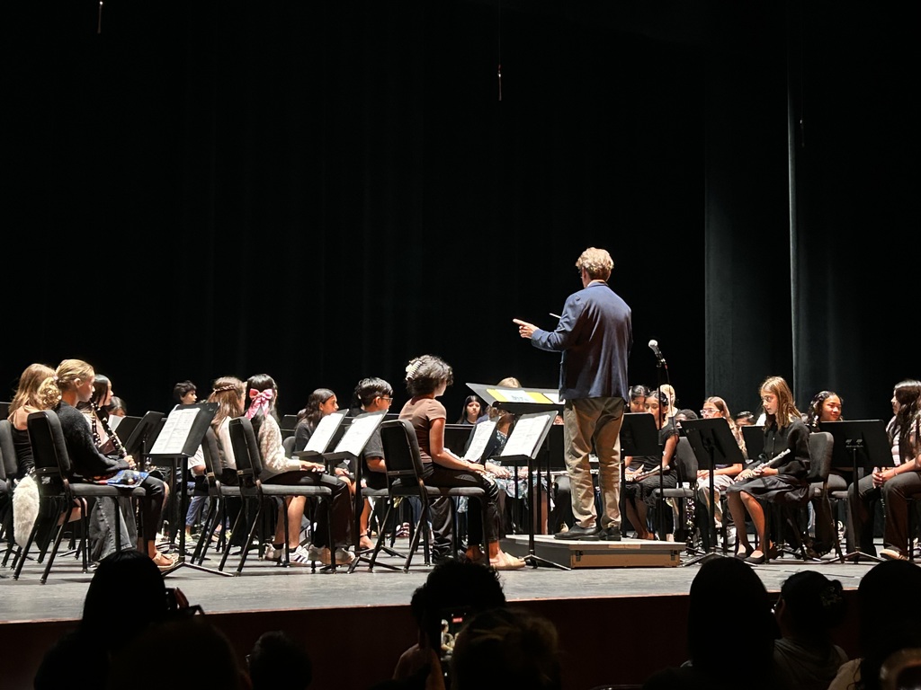 Band students performing
