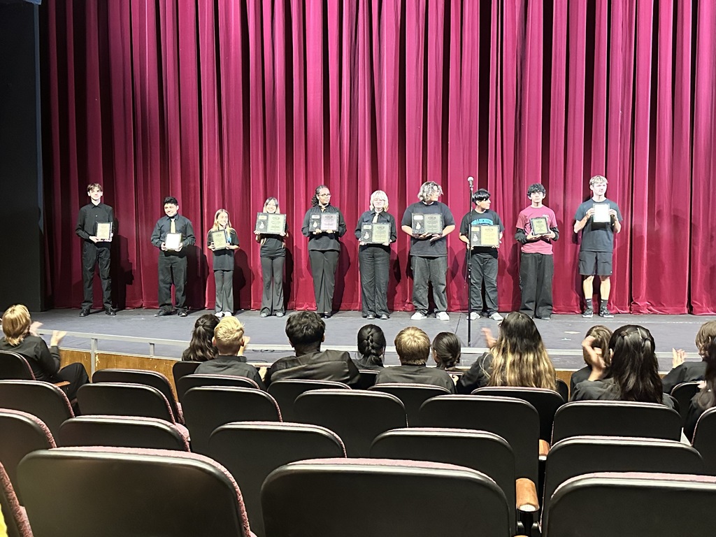 Band students with awards