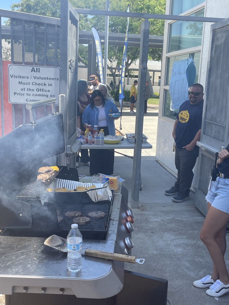 picture of grill and staff eating