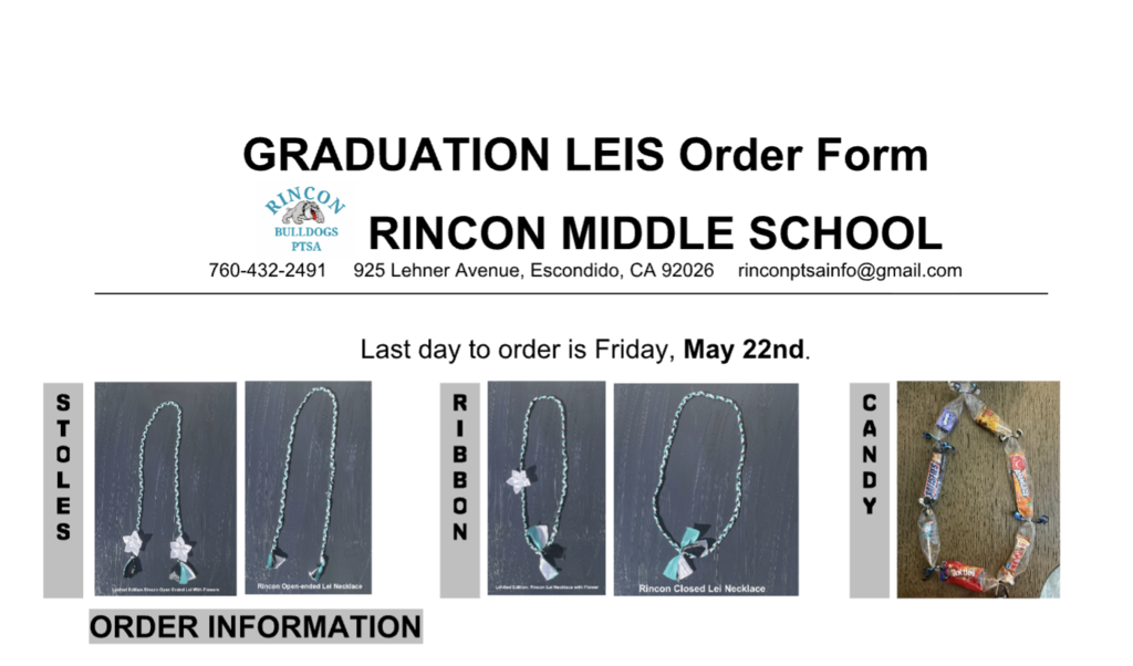 Graduation Leis order form