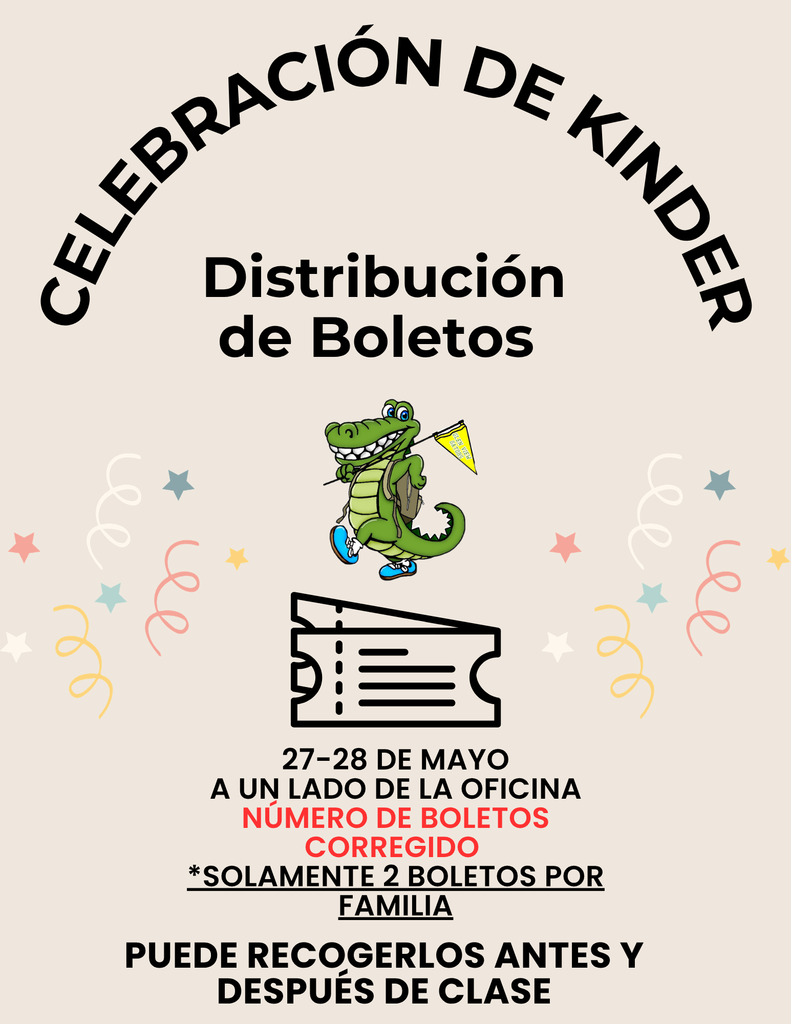 Corrected Kinder Celebration Ticket Distribution Flyer Spanish