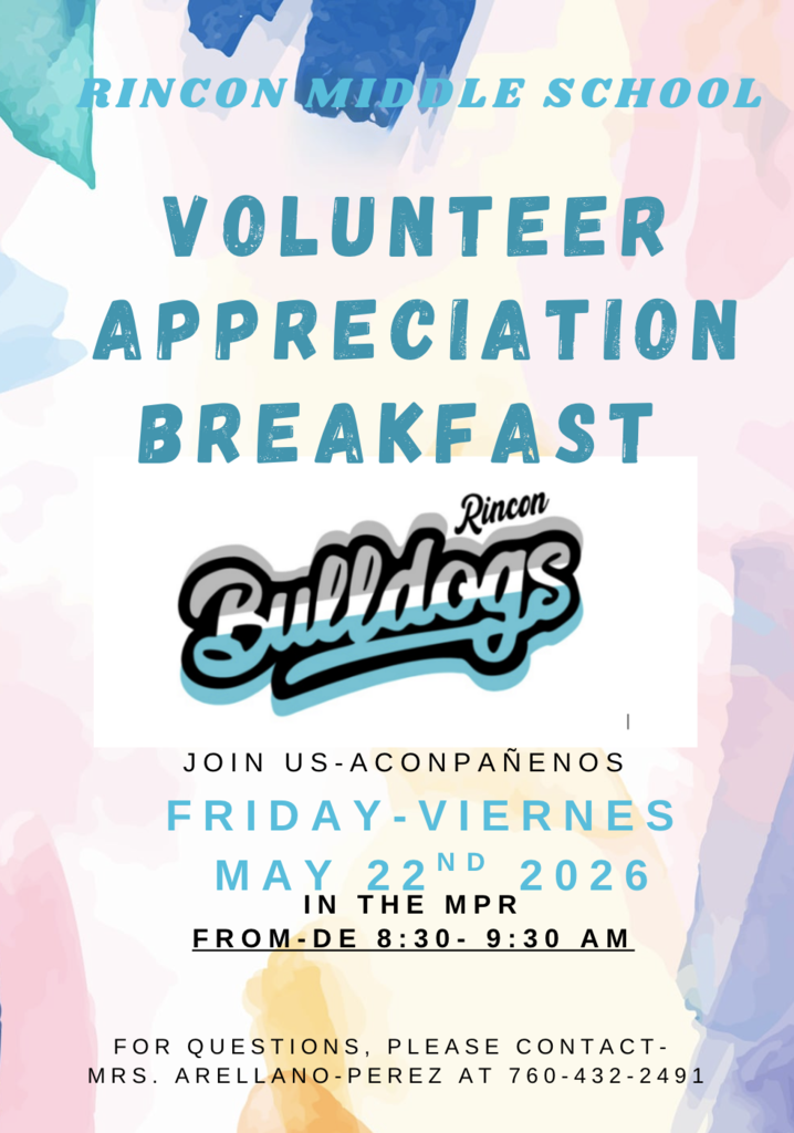 Ricnon Middle School- Volunteer Appreciation Breakfast 