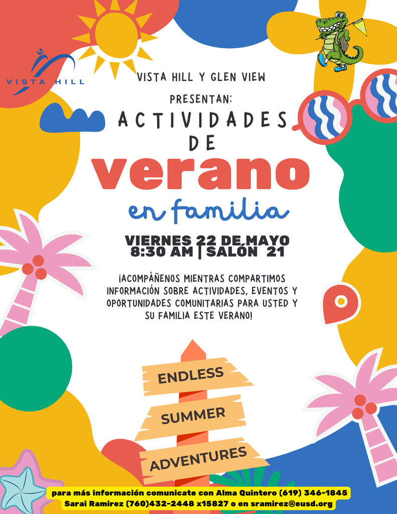 Family Summer Activities Flyer Spanish
