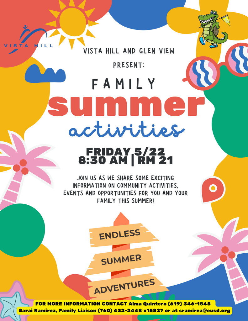 Family Summer Activities Flyer English