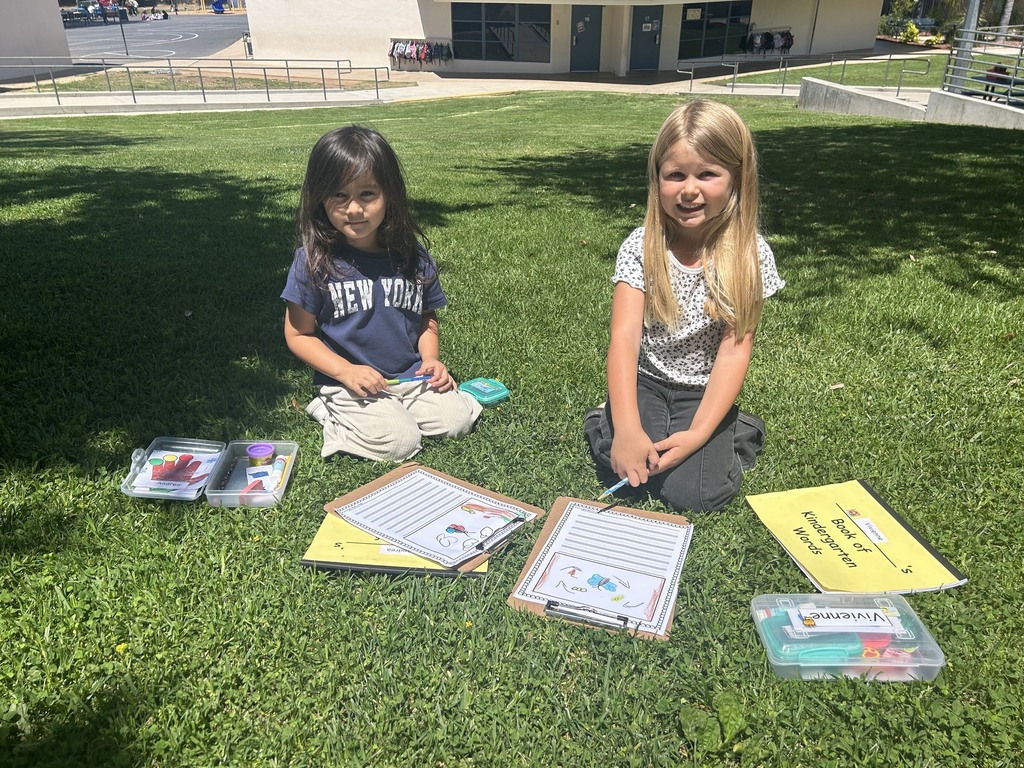 Student's writing outside