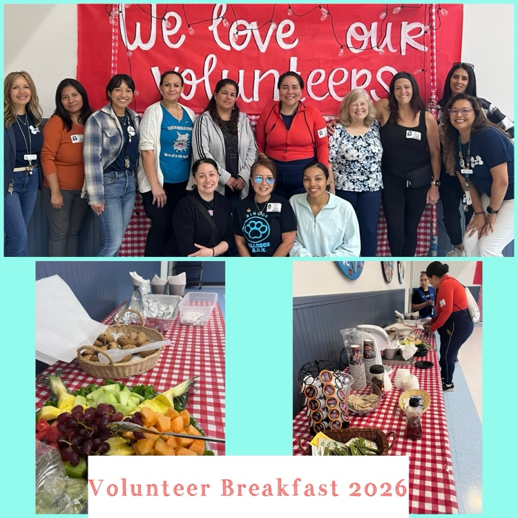 volunteer breakfast collage of volunteers standing together. 