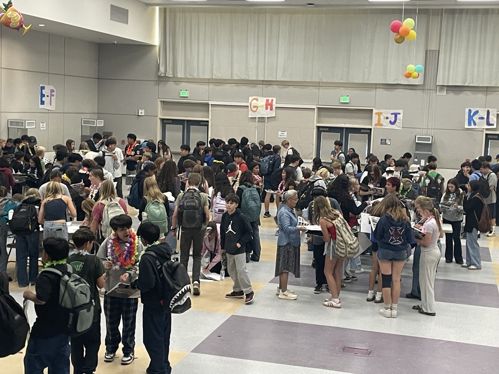 Students at Yearbook signing party