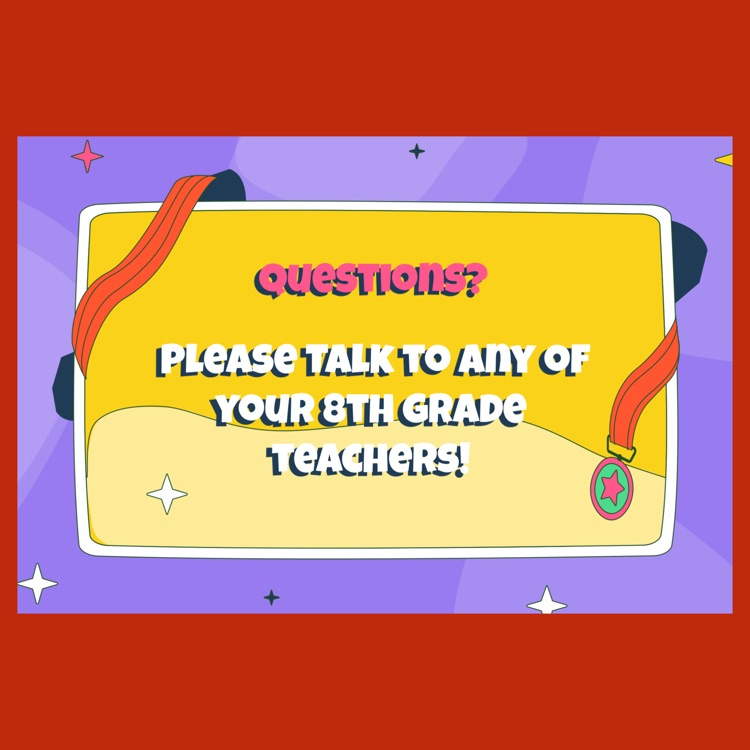 A final slide about further questions