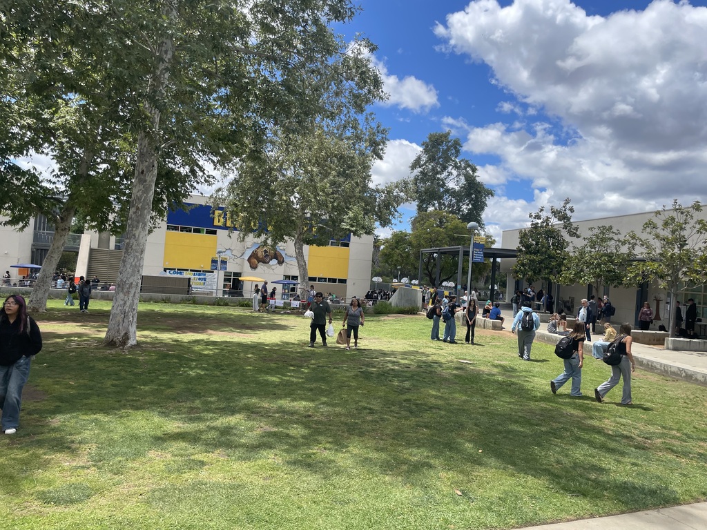 Families walking on BVMS campus