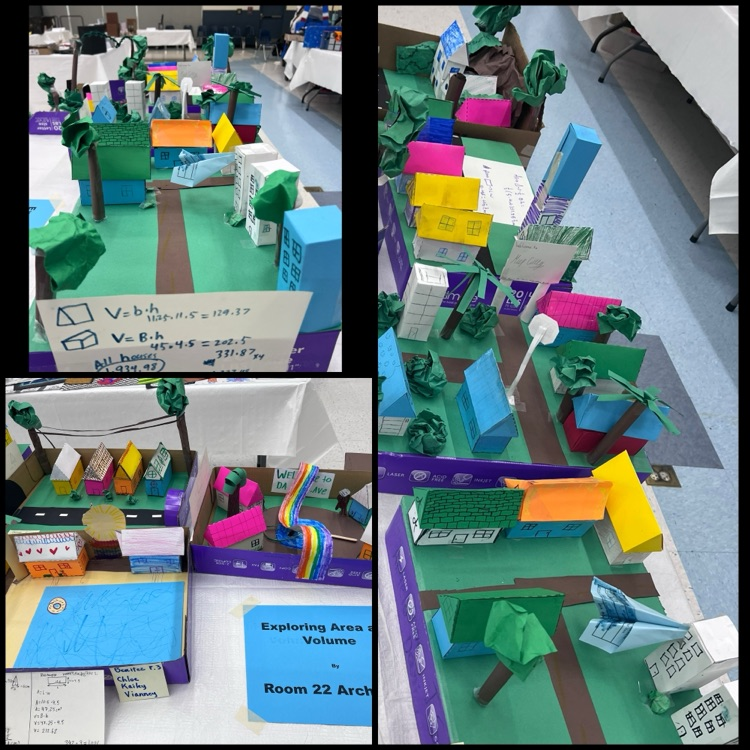 towns that were created by students understanding of volume and area 