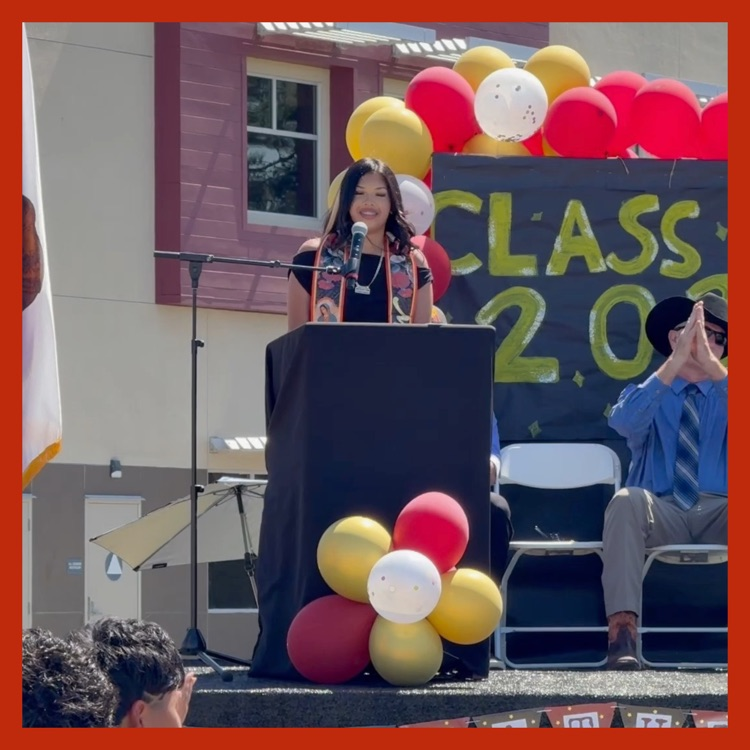The second of the two student speakers, Arianna W.L.