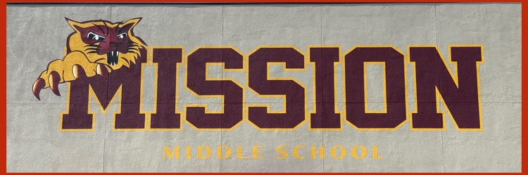 A panorama of the new "Mission Middle School" mural