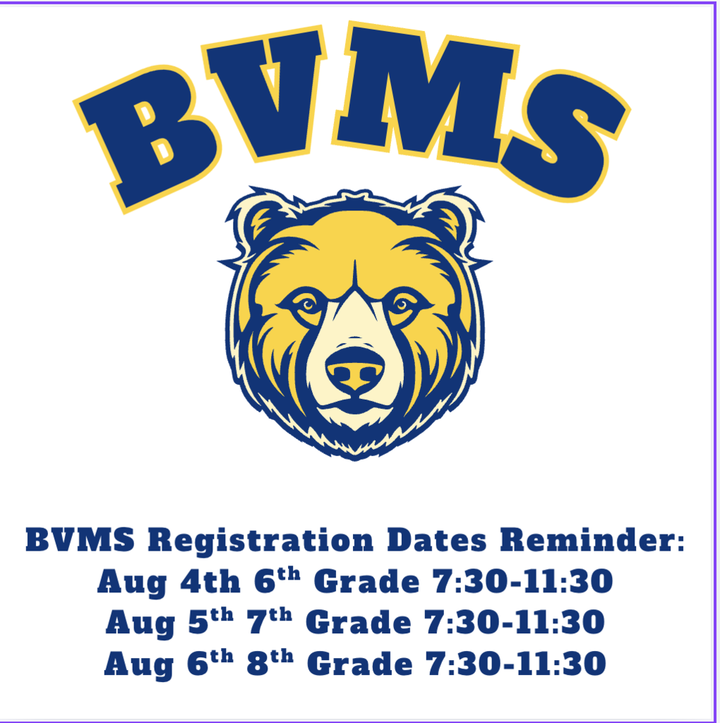 Registration date reminder aug 4th-6th, aug 5h 7th and Aug 6th 8th