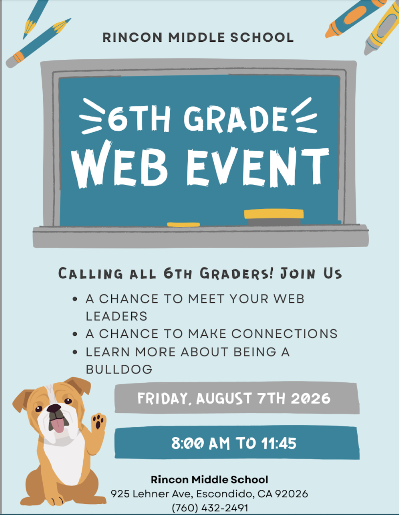6th Grade WEB Event Flyer