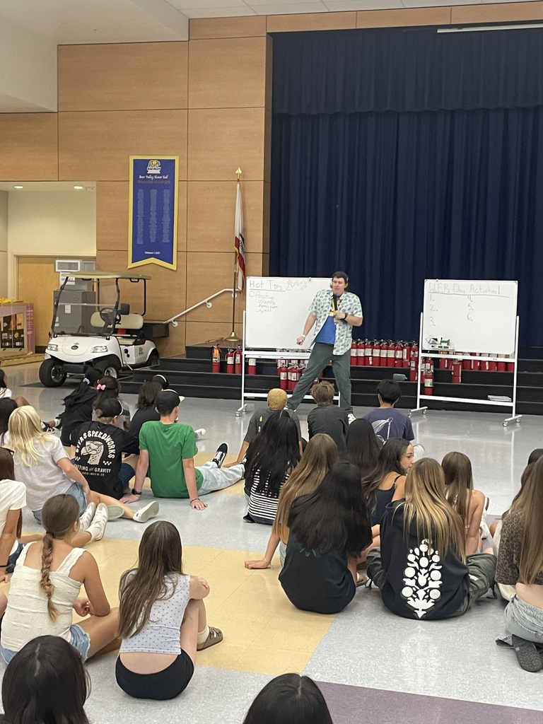 Mr. Drew speaking to the BVMS WEB students