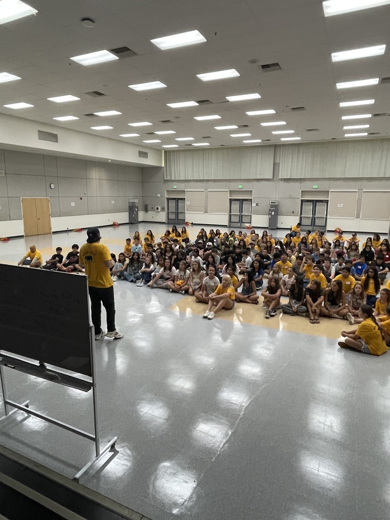 Mr. Drew addressing students