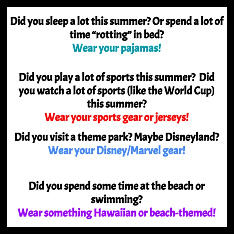 Suggestions for Throwback to Summer Thursday