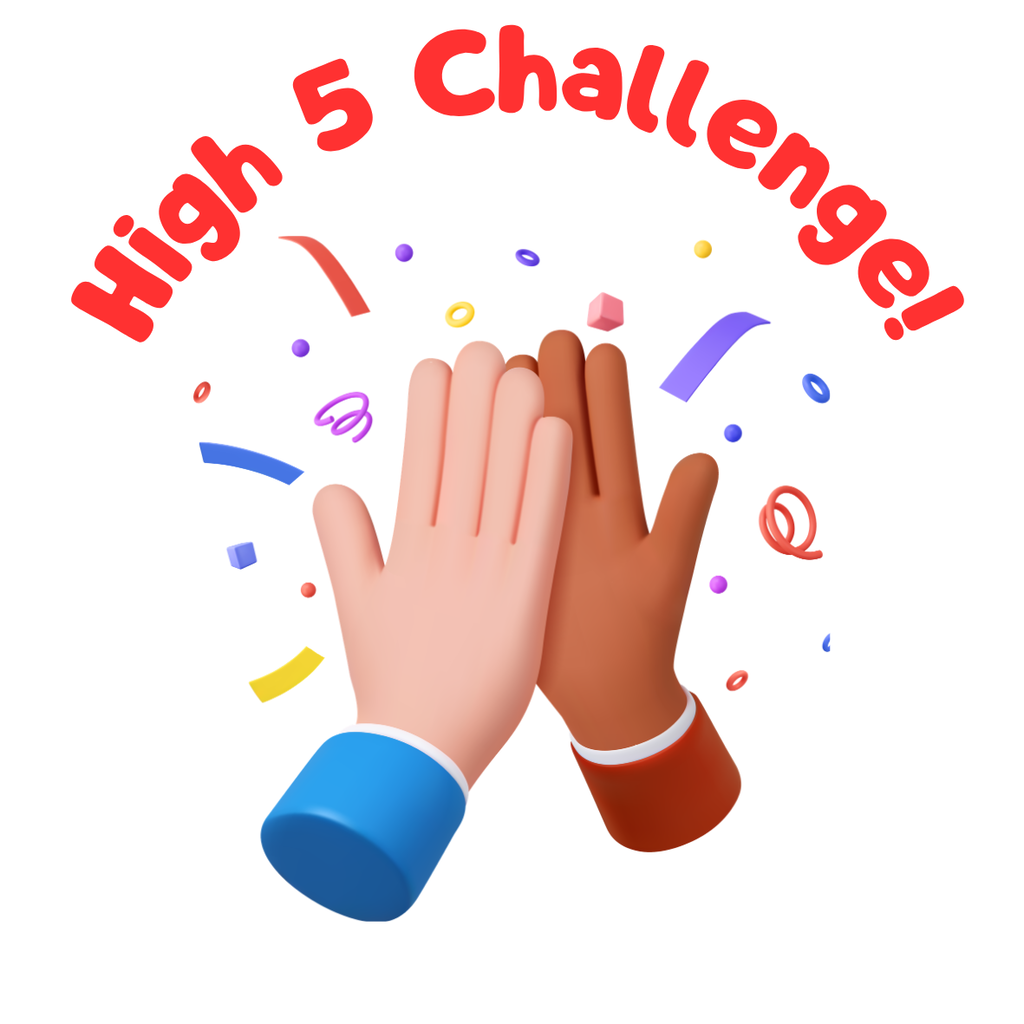 High 5 challenge, hands touching together