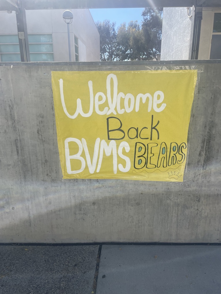 ASB created sign welcome back bears