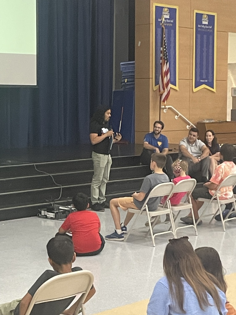 Author speaking to students