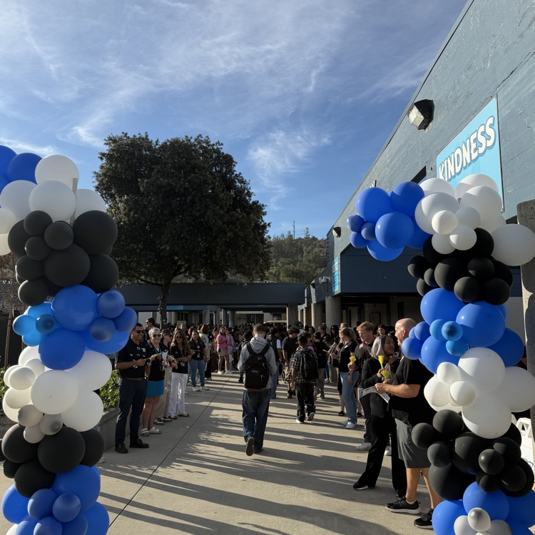 students welcomed by staff this morning